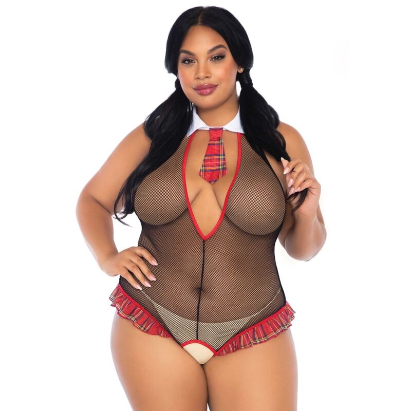 LEG AVENUE - TEDDY FITNESS SIN ENTREPIERNA DE TALLA GRANDE PARA COLEGIALA