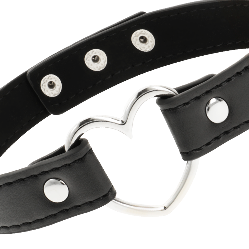COQUETTE CHIC DESIRE - WOMEN'S VEGAN LEATHER NECKLACE HEART ACCESSORY