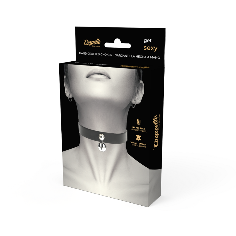 COQUETTE CHIC DESIRE - WOMEN'S VEGAN LEATHER NECKLACE RATTLE ACCESSORY