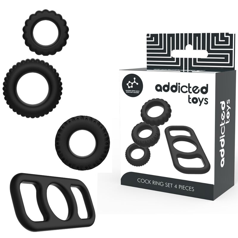 ADDICTED TOYS - 4-PIECE COCK RING SET