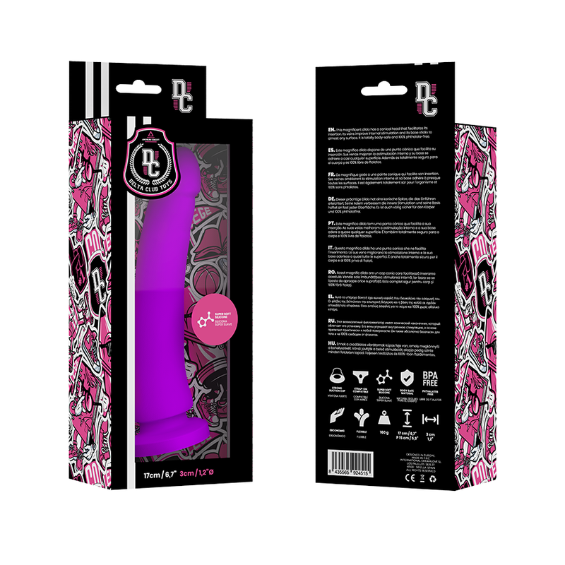 DELTA CLUB - TOYS MEDICAL LILAC SILICONE DILDO 17 CM -O- 3 CM